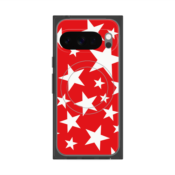 Premium Square Case with Pixelsnap［ Stars - Red ］