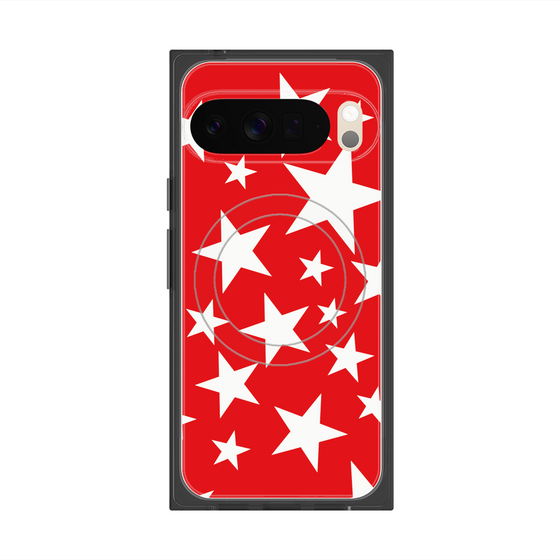 Premium Square Case with Pixelsnap［ Stars - Red ］