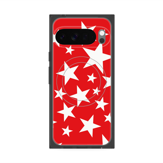Premium Square Case with Pixelsnap［ Stars - Red ］