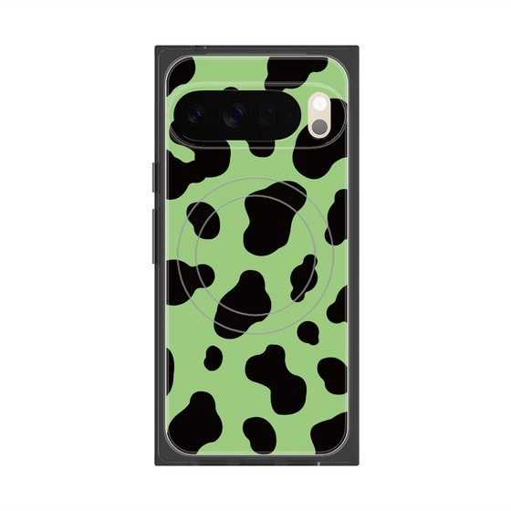 Premium Square Case with Pixelsnap［ Cow - Green ］