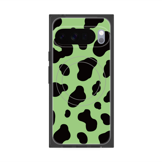 Premium Square Case with Pixelsnap［ Cow - Green ］