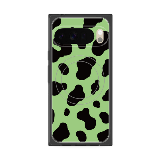 Premium Square Case with Pixelsnap［ Cow - Green ］