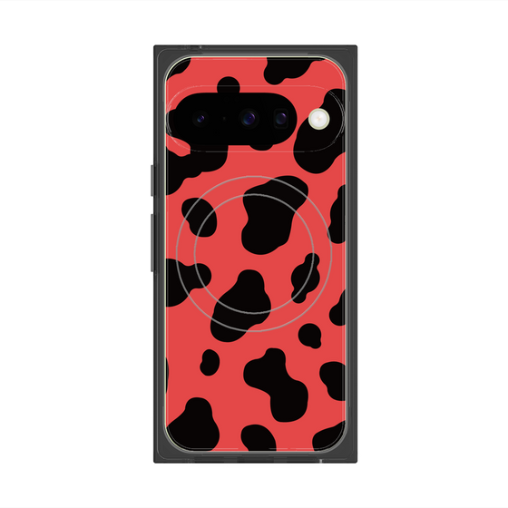 Premium Square Case with Pixelsnap［ Cow - Red ］