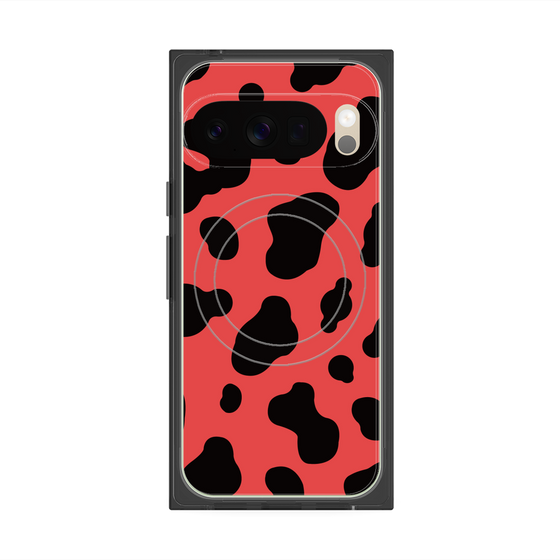 Premium Square Case with Pixelsnap［ Cow - Red ］