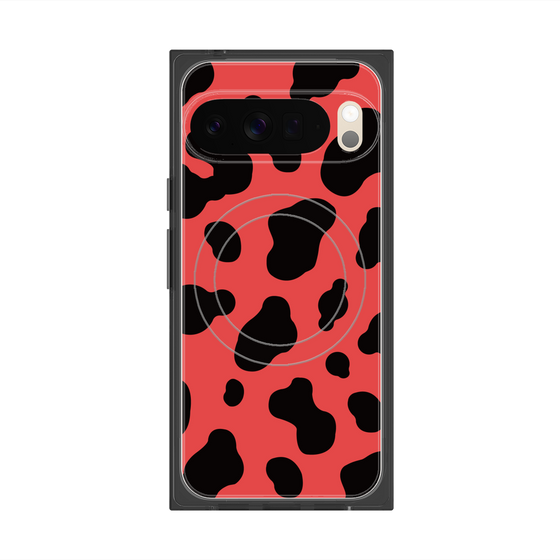 Premium Square Case with Pixelsnap［ Cow - Red ］
