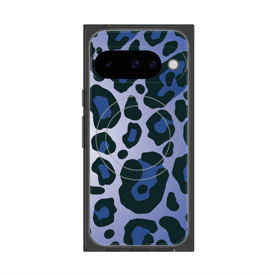 Premium Square Case with Pixelsnap［ Leopard - Blue ］