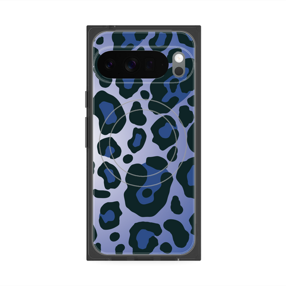 Premium Square Case with Pixelsnap［ Leopard - Blue ］