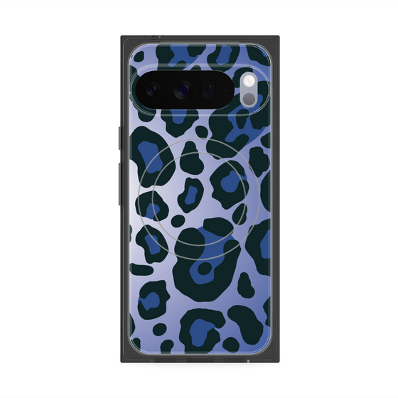 Premium Square Case with Pixelsnap［ Leopard - Blue ］