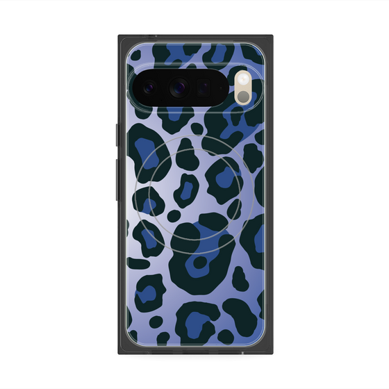 Premium Square Case with Pixelsnap［ Leopard - Blue ］