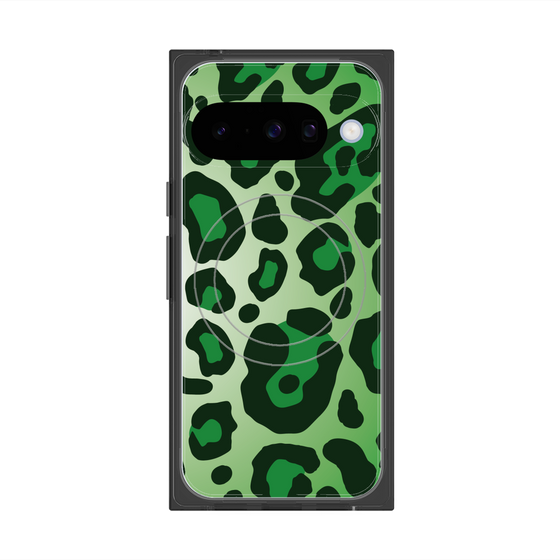 Premium Square Case with Pixelsnap［ Leopard - Green ］