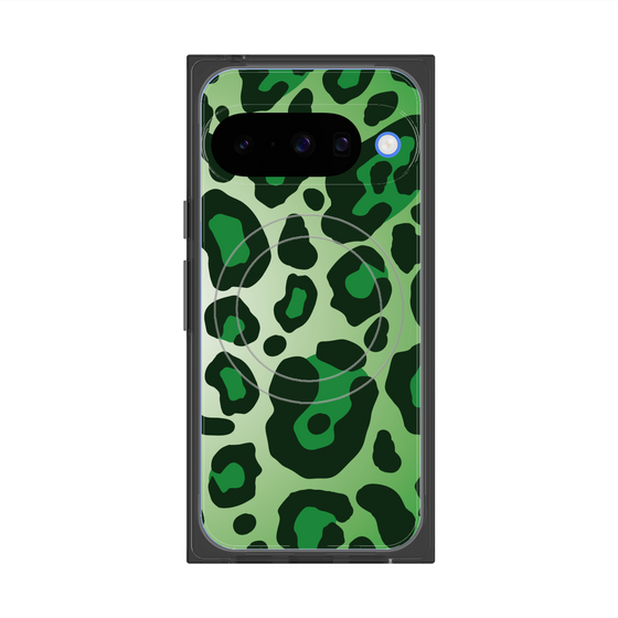 Premium Square Case with Pixelsnap［ Leopard - Green ］