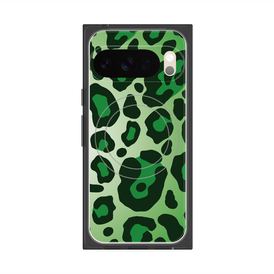 Premium Square Case with Pixelsnap［ Leopard - Green ］