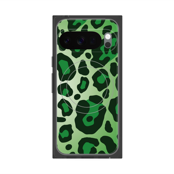 Premium Square Case with Pixelsnap［ Leopard - Green ］