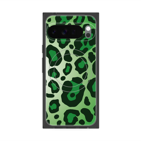 Premium Square Case with Pixelsnap［ Leopard - Green ］