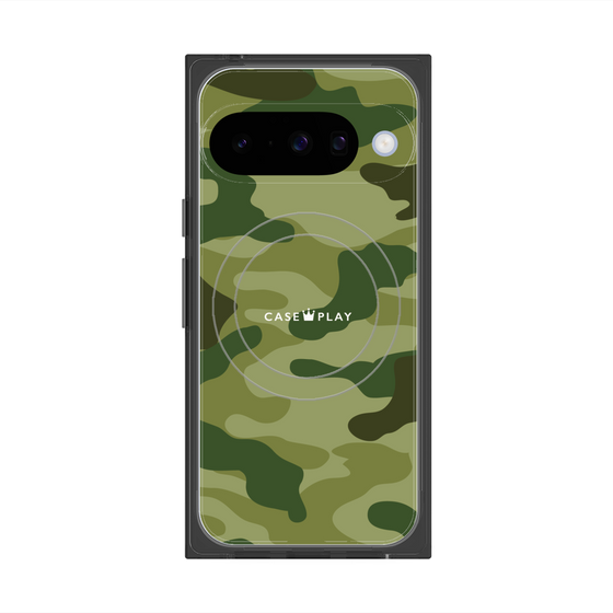 Premium Square Case with Pixelsnap［ Camouflage - Green ］