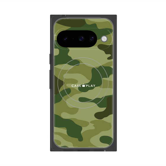 Premium Square Case with Pixelsnap［ Camouflage - Green ］