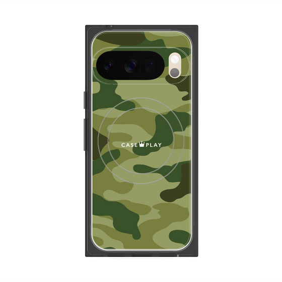 Premium Square Case with Pixelsnap［ Camouflage - Green ］