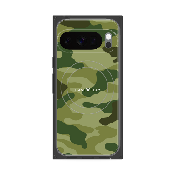Premium Square Case with Pixelsnap［ Camouflage - Green ］