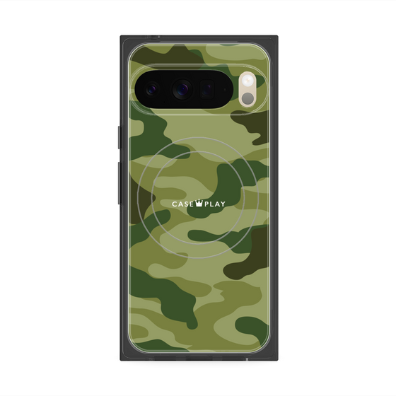 Premium Square Case with Pixelsnap［ Camouflage - Green ］