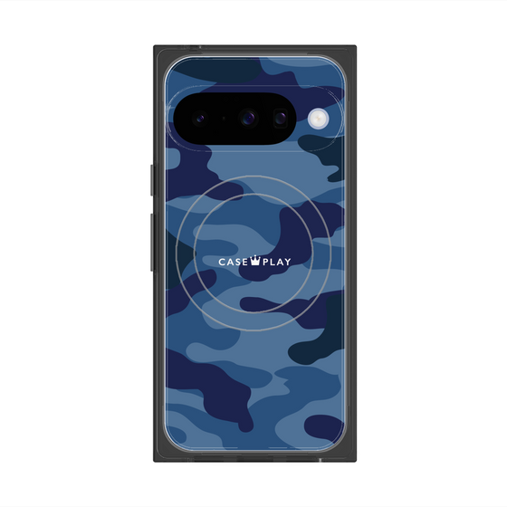 Premium Square Case with Pixelsnap［ Camouflage - Blue ］