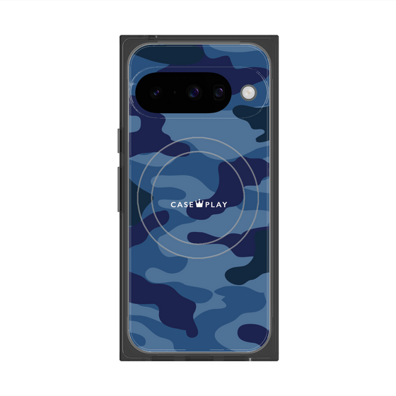 Premium Square Case with Pixelsnap［ Camouflage - Blue ］
