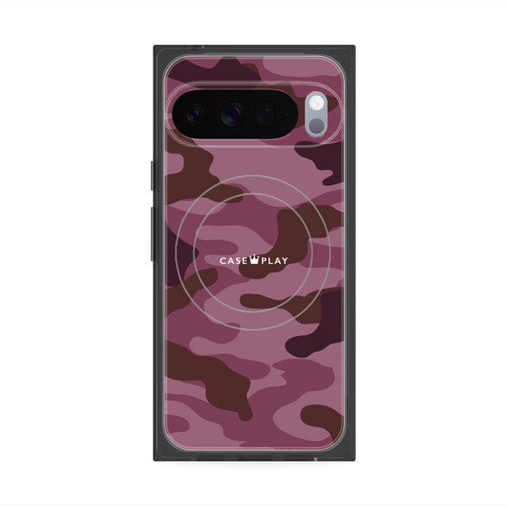 Premium Square Case with Pixelsnap［ Camouflage - Pink ］