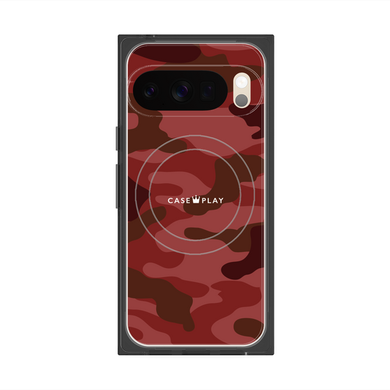 Premium Square Case with Pixelsnap［ Camouflage - Red ］