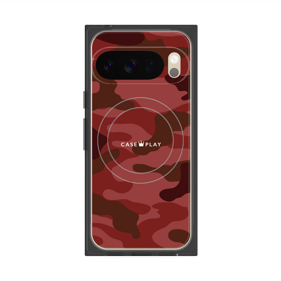 Premium Square Case with Pixelsnap［ Camouflage - Red ］