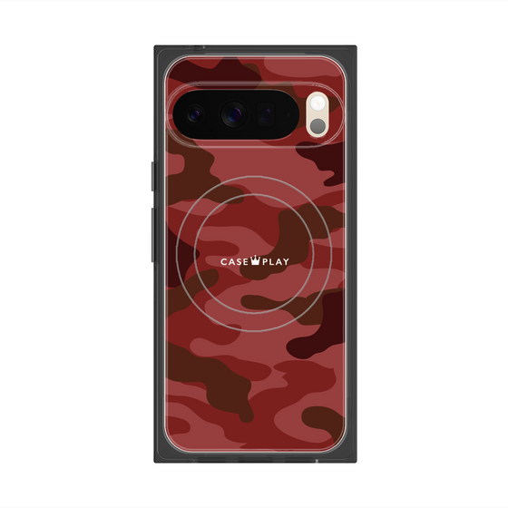Premium Square Case with Pixelsnap［ Camouflage - Red ］