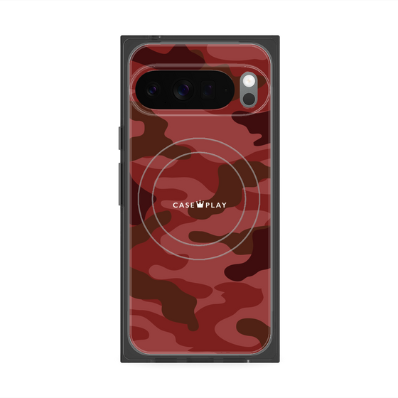 Premium Square Case with Pixelsnap［ Camouflage - Red ］