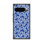 Premium Square Case with Pixelsnap［ Karakusa Pattern - Blue ］