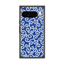 Premium Square Case with Pixelsnap［ Karakusa Pattern - Blue ］