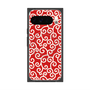 Premium Square Case with Pixelsnap［ Karakusa Pattern - Red ］
