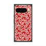 Premium Square Case with Pixelsnap［ Karakusa Pattern - Red ］