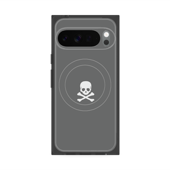 Premium Square Case with Pixelsnap［ Skull - Gray ］