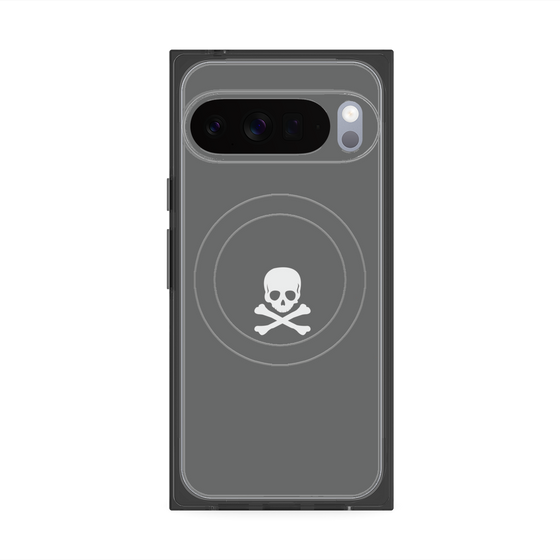 Premium Square Case with Pixelsnap［ Skull - Gray ］