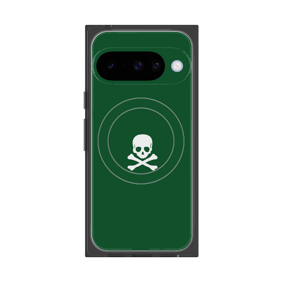 Premium Square Case with Pixelsnap［ Skull - Green ］