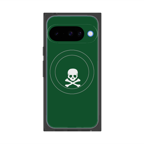 Premium Square Case with Pixelsnap［ Skull - Green ］