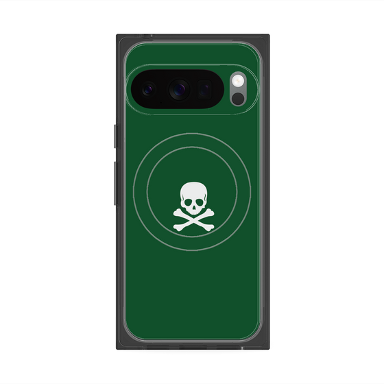 Premium Square Case with Pixelsnap［ Skull - Green ］