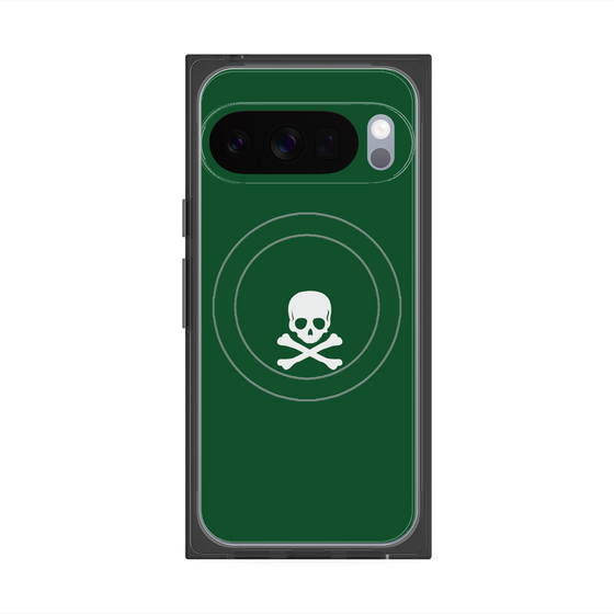 Premium Square Case with Pixelsnap［ Skull - Green ］