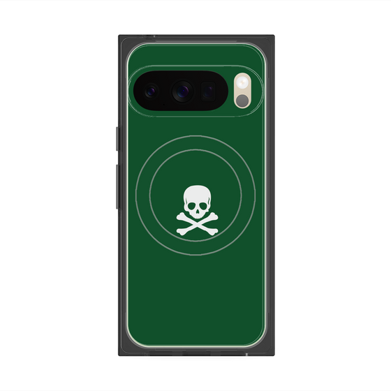 Premium Square Case with Pixelsnap［ Skull - Green ］
