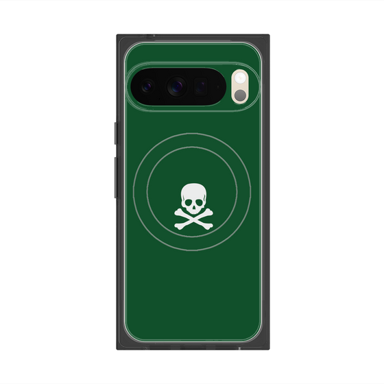 Premium Square Case with Pixelsnap［ Skull - Green ］