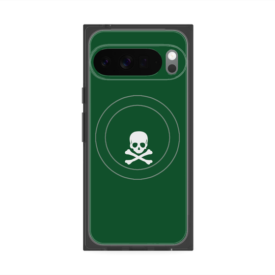 Premium Square Case with Pixelsnap［ Skull - Green ］