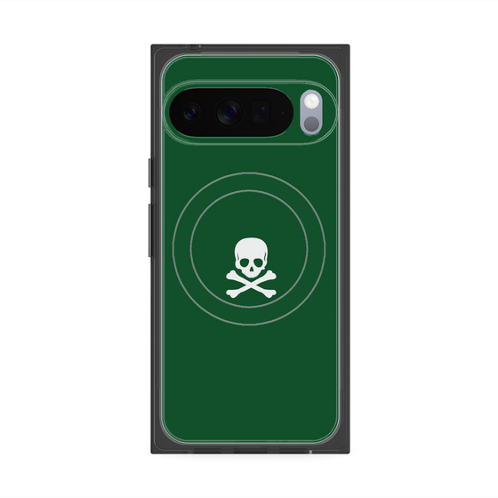 Premium Square Case with Pixelsnap［ Skull - Green ］