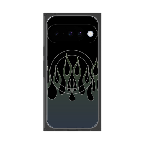 Premium Square Case with Pixelsnap［ Flame - Blue ］