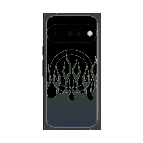 Premium Square Case with Pixelsnap［ Flame - Blue ］