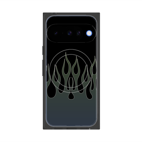 Premium Square Case with Pixelsnap［ Flame - Blue ］