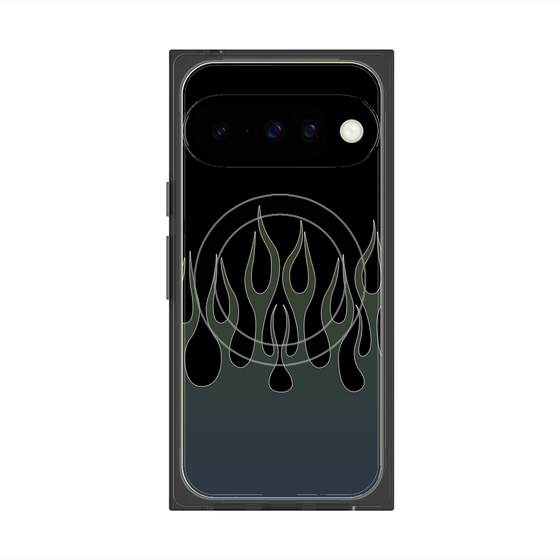 Premium Square Case with Pixelsnap［ Flame - Blue ］