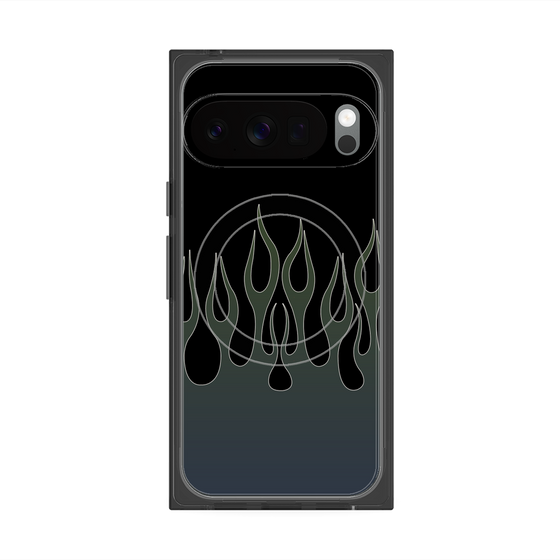 Premium Square Case with Pixelsnap［ Flame - Blue ］