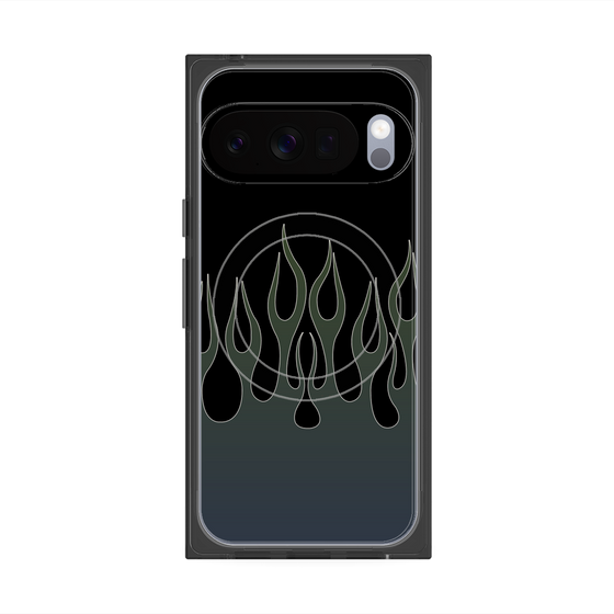 Premium Square Case with Pixelsnap［ Flame - Blue ］